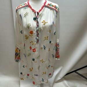 Johnny Was embroidered blouse